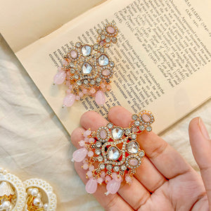 By La Lueur | Sheeshmahal Earrings - Rose
