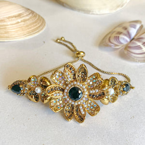 By La Lueur | BR-24 | Zeenat-e-Gul Bracelet - Onyx