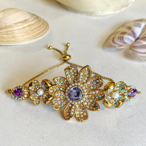 By La Lueur | BR-24 | Zeenat-e-Gul Bracelet - Plum Purple